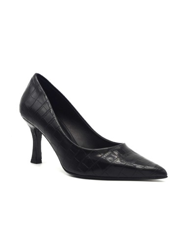 DIPARISI Lederpumps in Kroko-Optik mit 7 cm Absatz